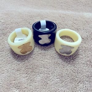 Tous inspired 3 rings size 7